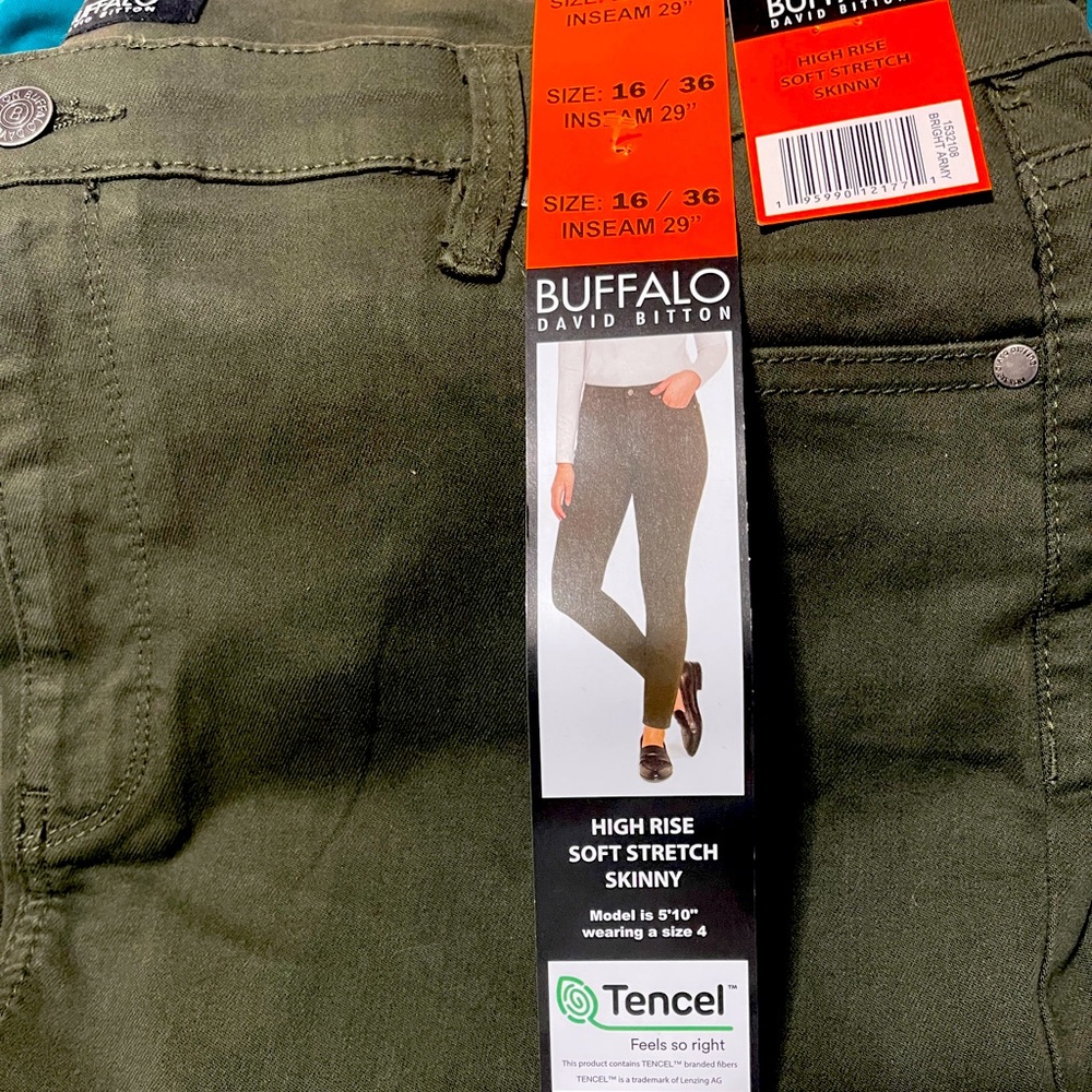BUFFALO JEANS women NEW Army Green